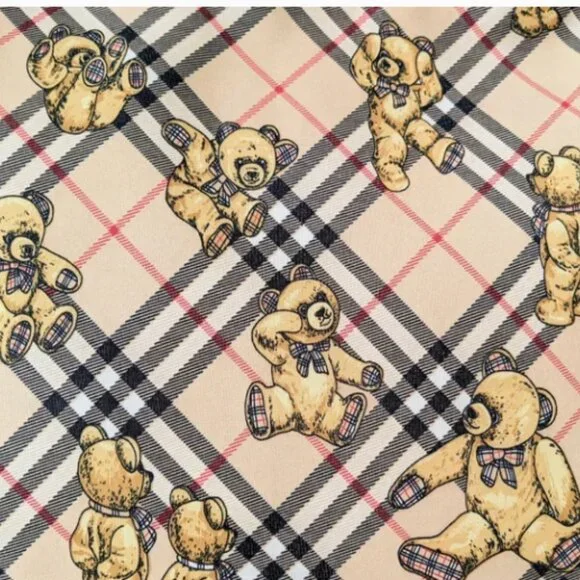 Vintage Burberrys Teddy Bear Canvas Tote - Picture 2 of 5